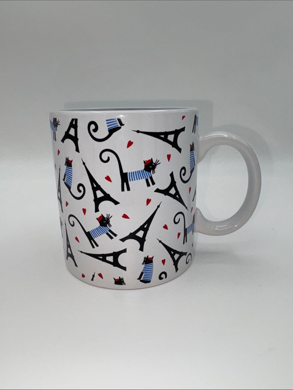 Eiffel Tower, "French" Cats, Hearts Coffee Mug Morris International Design